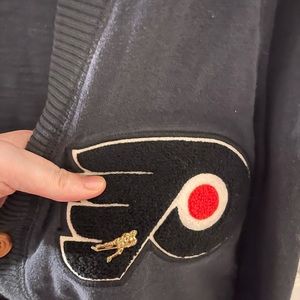 VINTAGE FLYERS mitchell and ness varsity sweater WITH ORIGINAL PIN size SMALL